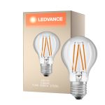 Ledvance Classic LED E27 Birne Fadenlampe Klar 7.3W 806lm - 827 Extra Warmweiß | Ersatz für 60W