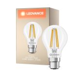 Ledvance Classic LED B22 Birne Fadenlampe Klar 5.9W 806lm - 827 Extra Warmweiß | Dimmbar - Ersatz Für 60W