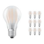 Mehrfachpackung 10x Osram CLASSIC LED E27 Birne Fadenlampe Matt 7.5W 1055lm - 827 Extra Warmweiß | Ersatz Für 75W
