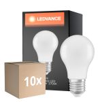 Mehrfachpackung 10x Ledvance Classic LED E27 Birne Matt 4.9W 470lm - 827 Extra Warmweiß | Ersatz Für 40W