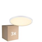 Mehrfachpackung 3x Nordlux LED Deckenleuchte Oja 24 Weiß 11W 1250lm - 827 Extra Warmweiß