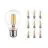 Mehrfachpackung 10x Noxion Lucent Fadenlampe LED E27 Birne Klar 4.5W 470lm - 827 Extra Warmweiß | Ersatz für 40W