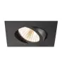 SLV New Tria 68 Spot Aluminium Schwarz Quadrat 8.3W 705lm 38D - 927 Extra Warmweiß | Ausschnitt 68mm - Höchste Farbwiedergabe - Dimmbar 