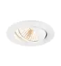 SLV New Tria 68 Spot Aluminium Weiß Rund 8.3W 705lm 38D - 927 Extra Warmweiß | Ausschnitt 68mm -  Höchste Farbwiedergabe - Dimmbar 