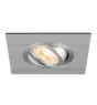 SLV New Tria 75 XL Spot Aluminium Grau Quadrat | Ausschnitt 75mm - Geeignet für 1x GU10 