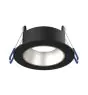 Noxion LED-Spot Ares Tief ring Schwarz - mit Innenring Silber | Ausschnitt 68mm - incl. GU10 Fitting