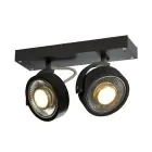 SLV Kalu Spot Aluminium Schwarz | Geeignet für 2x GU10 (AR111) 
