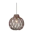 Good&Mojo Pendelleuchte Mendoza Bambus Burgundy S | Geeignet für 1x E27 