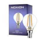 Noxion Lucent LED E14 Kugel Fadenlampe Klar 2.5W 250lm - 827 Extra Warmweiß | Ersatz für 25W