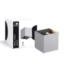 D'Lite Wandleuchte Nova Aluminium Silber Up & Down 4.9W 480lm - 830 Warmweiß | IP54 - Verstellbarer Abstrahlwinkel