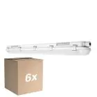 Mehrfachpackung 6x Ledvance LED Feuchtraumleuchte Feuchtigkeitsdicht 32W 4400lm - 865 Tageslichtweiß | 120cm 