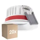 Mehrfachpackung 20x Ledvance LED  SPOT FIRE RATED Aluminium  8W 640lm 36D - 927 Extra Warmweiß | Ausschnitt 68mm - IP65 - Höchste Farbwiedergabe -  Dimmbar