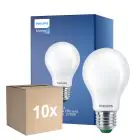 Mehrfachpackung 10x Philips MASTER LED Glühbirne Ultra Efficient E27 Birne Matt 2.3W 485lm - 827 Extra Warmweiß | Ersatz Für 40W