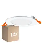 Mehrfachpackung 12x Osram LED Downlight Recess Slim Weiß 8W 550lm 110D - 830 Warmweiß | Ausschnitt 120mm - IP20