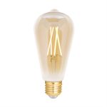 WiZ Smart LED E27 Edison Filament Ambre 6.5W 720lm - 820-845 Variable Blanc | Dimmable - Équivalent 50W