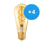 Lot 4x Osram Vintage 1906 LED E27 Poire Dorée 4W 300lm - 820 Blanc Très Chaud | Dimmable - Équivalent 25W