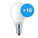 Lot 10x Philips Corepro LED Lustre E14 Boule Dépolie 2.2W 250lm - 827 Blanc Très Chaud | Équivalent 25W