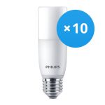 Lot 10x Philips Corepro LED E27 Tubular Stick Dépolie 9.5W 950lm - 830 Blanc Chaud | Équivalent 75W