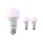 Lot 3x Calex Smart Tuya Wifi E27 Poire 8.5W 806lm - 822-840 Variable Blanc | RGBW - Dimmable - Équivalent 60W