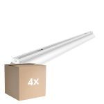 Lot 4x Noxion Réglette Click Réflecteur V2 LED T8 | Convient pour 1x 120cm Tube LED