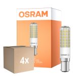 Lot 4x Osram Spécial T Slim LED B15d Claire 6.5W 806lm - 827 Blanc Très Chaud | Équivalent 60W
