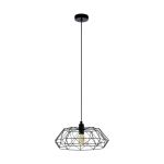 Eglo Suspension Luminaire Carlton 2 Acier Noir | IP20 - Convient pour 1x E27 