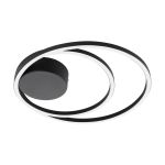 Eglo Plafonnier Ruotale Aluminium Acier Noir 36W 4400lm - 830 Blanc Chaud | IP20