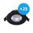 Lot 25x Noxion LED Inclinable Slim Spot Noir Rond 6W 550lm 60D - 927 Blanc Très Chaud | 85mm - IP54 - Dimmable - Meilleur Rendu Des Couleurs