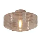 It's about RoMi Plafonnier Verona Verre Brun | Convient pour 1x E27 