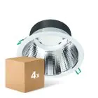 Lot 4x Philips Downlight LED Coreline DN142B Aluminium Blanc 19.2W 2300lm 60D - 830 Blanc Chaud | Diamètre 200mm - IP20 - UGR