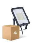 Lot 4x Philips Projecteur LED Ledinaire BVP167 50W 6000lm 110D - 830-840-865 CCT | IP65 - Symétrique