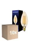 Lot 10x Noxion Lucent LED E14 Bougie Filament Ambre B35 4.5W 400lm - 822 Blanc Très Chaud | Dimmable - Équivalent 35W