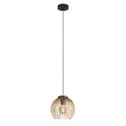 Eglo Suspension Luminaire Venezuela Noir, Dorée | Convient pour E27